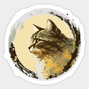 Discover Our Collection of Handcrafted Cat-Inspired Artwork Sticker